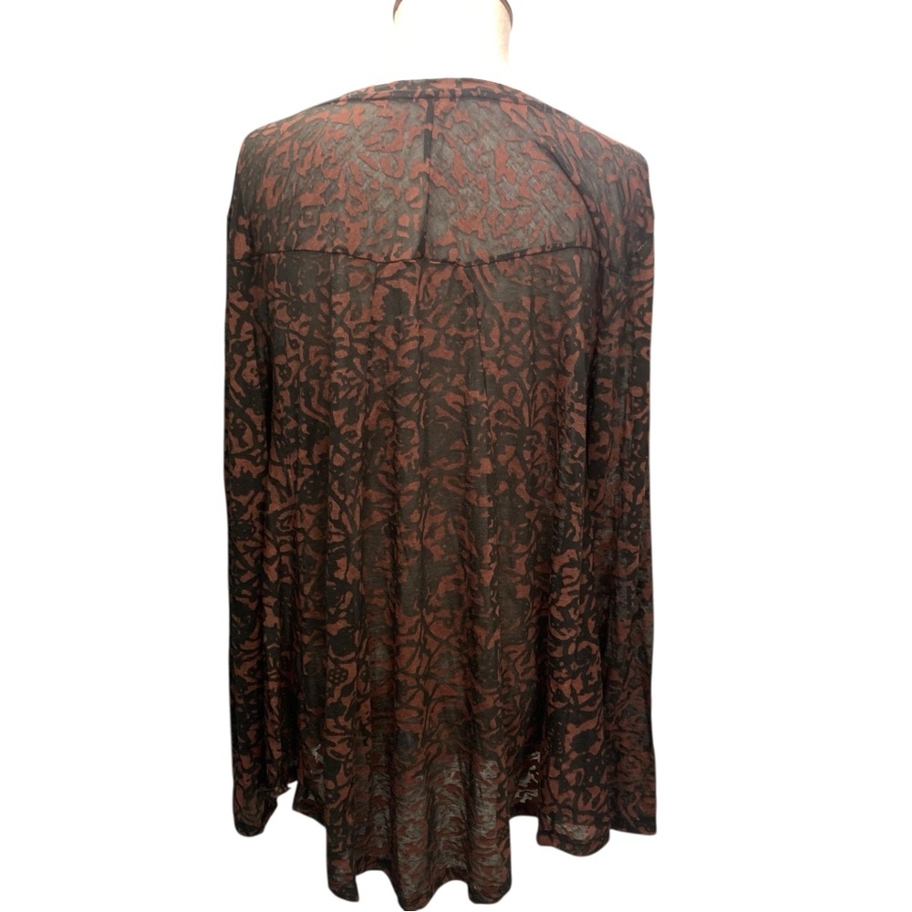 PERUVIAN CONNECTION Black Copper Rust Patterned L… - image 3